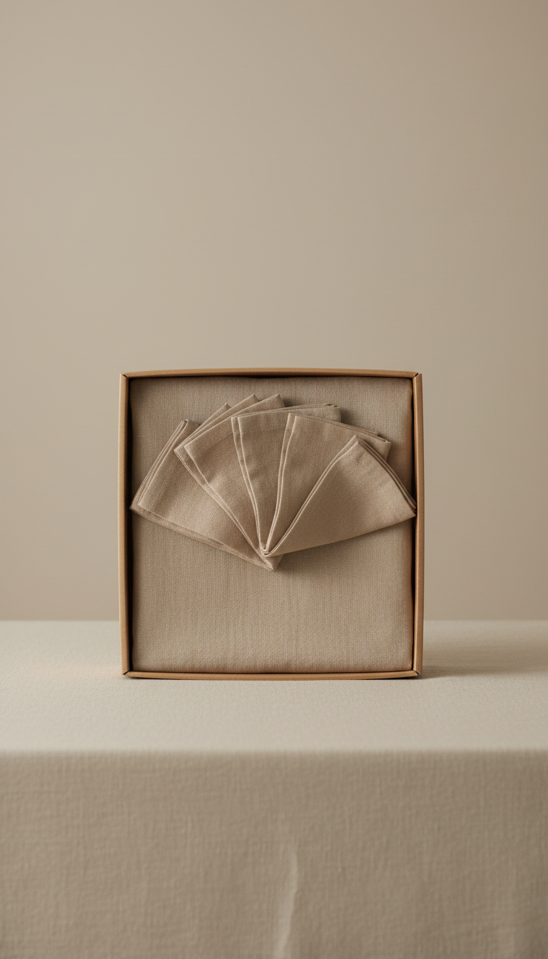 Blushed Sand linen table set