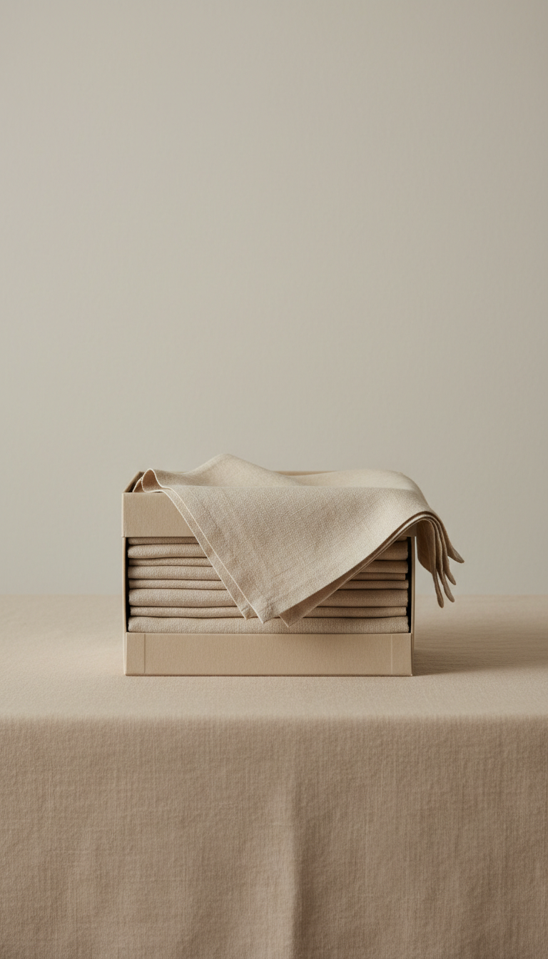 Warm Cream linen table set